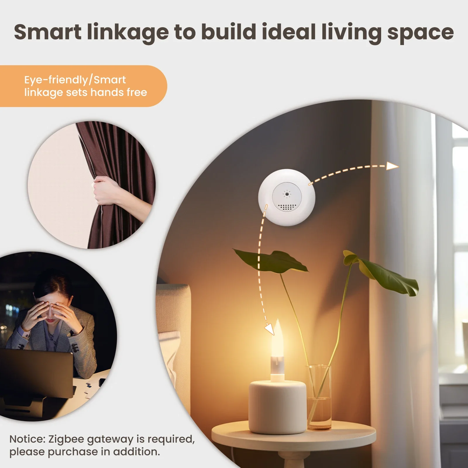 MOES Tuya Zigbee Sensor lampu  - Home Automation Technology ulasan dan harga