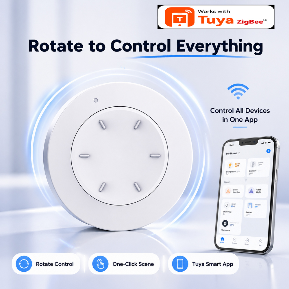 Sakelar Kenop ZigBee Pintar Be - Home Automation Technology ulasan dan harga